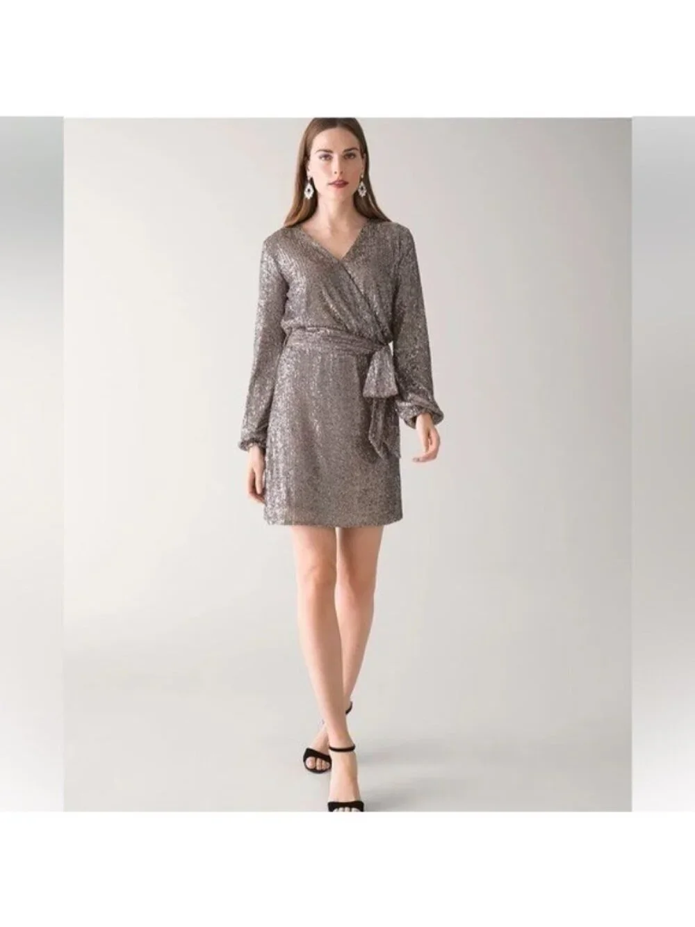 White House Black Market Sequin Dress Small